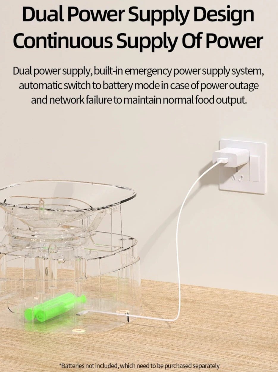 Smart-Dwelling - Automatic WiFi Pet Food Dispenser - Smart Feeder for Cats and Dogs