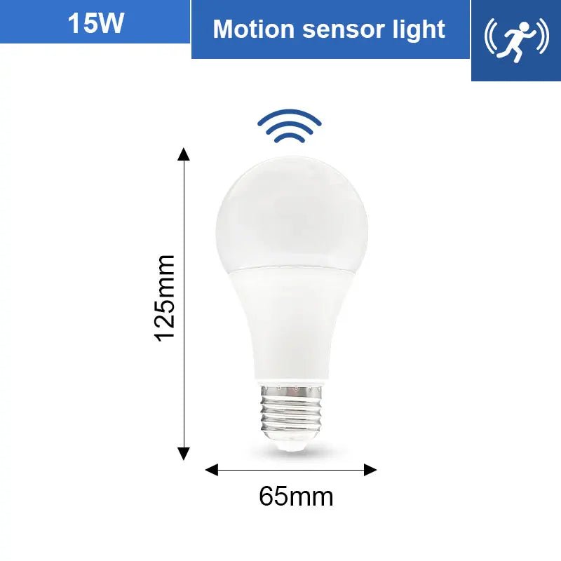 Smart-Dwelling - LED 6W 9W 12W 15W 18W 20W PIR Motion Radar Sensor LED Bulb E27 π SALE! Buy 3 or More, Get 20% Off!