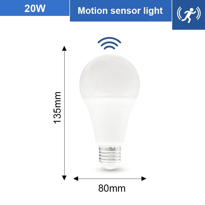 Smart-Dwelling - LED 6W 9W 12W 15W 18W 20W PIR Motion Radar Sensor LED Bulb E27 π SALE! Buy 3 or More, Get 20% Off!