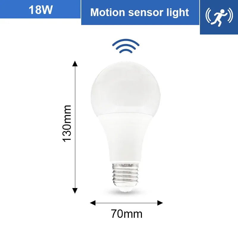 Smart-Dwelling - LED 6W 9W 12W 15W 18W 20W PIR Motion Radar Sensor LED Bulb E27 π SALE! Buy 3 or More, Get 20% Off!