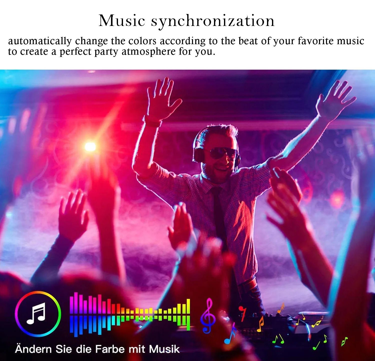 Smart-Dwelling - 4-Pack LED RGB Dimmable Lights IR Remote/Tuya Smart WiFi Control Compatible with Alexa Google Home