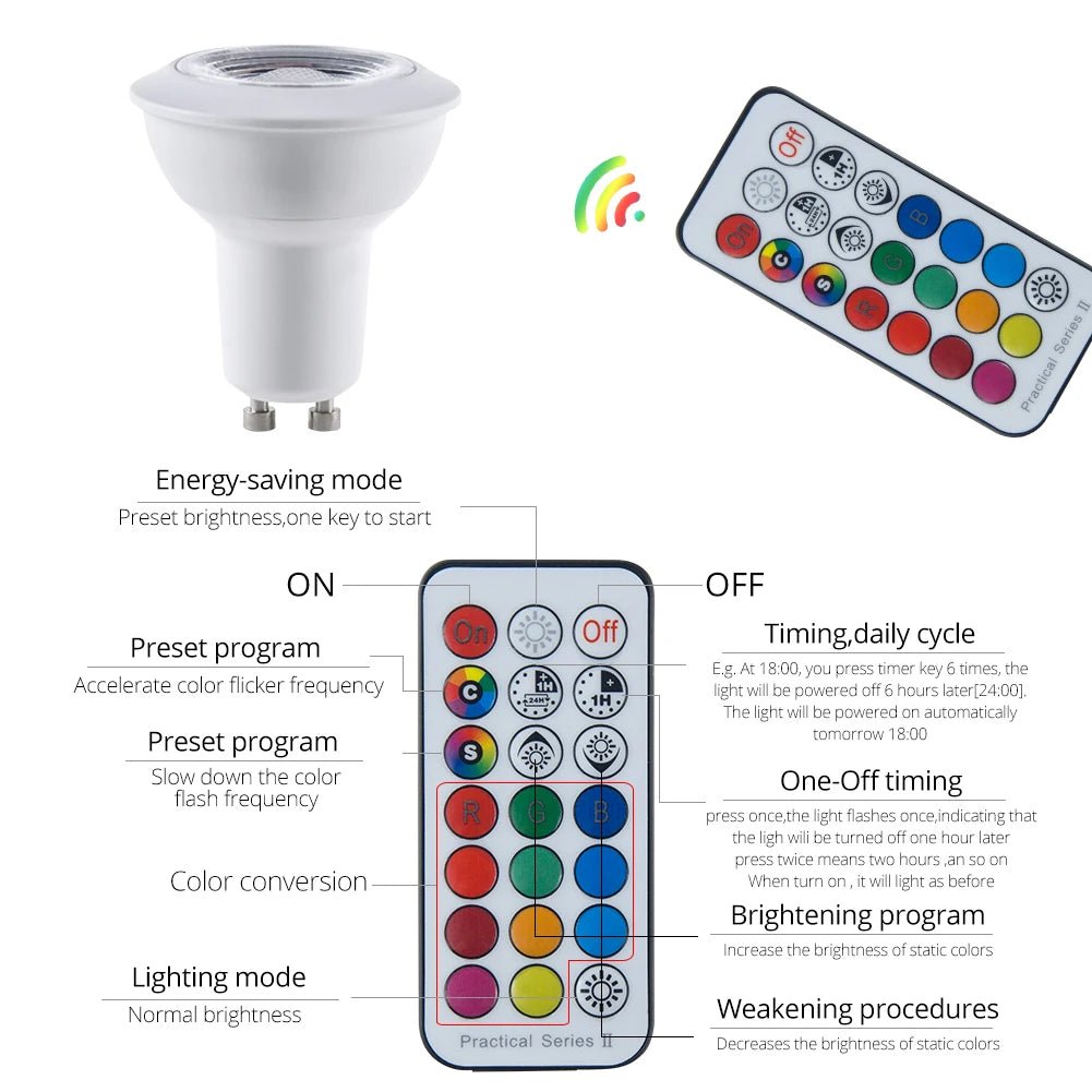 Smart-Dwelling - 4-Pack LED RGB Dimmable Lights IR Remote/Tuya Smart WiFi Control Compatible with Alexa Google Home