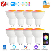 Smart-Dwelling - GU10 Smart Bulb: WiFi and Zigbee 3.0 Compatible, App Remote Control, Works with Alexa, Google Home, Yandex Alice
