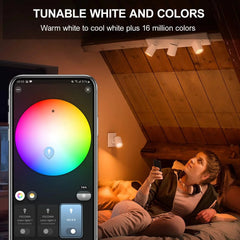 Smart-Dwelling - GU10 Smart Bulb: WiFi and Zigbee 3.0 Compatible, App Remote Control, Works with Alexa, Google Home, Yandex Alice
