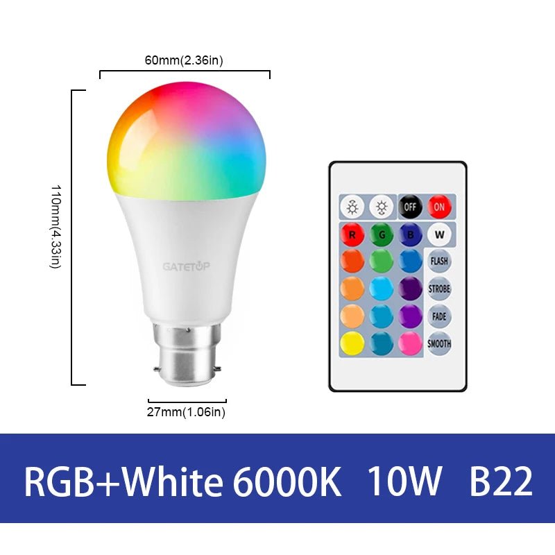 Smart-Dwelling - RGB+W/WW LED Bulb with Remote Controller