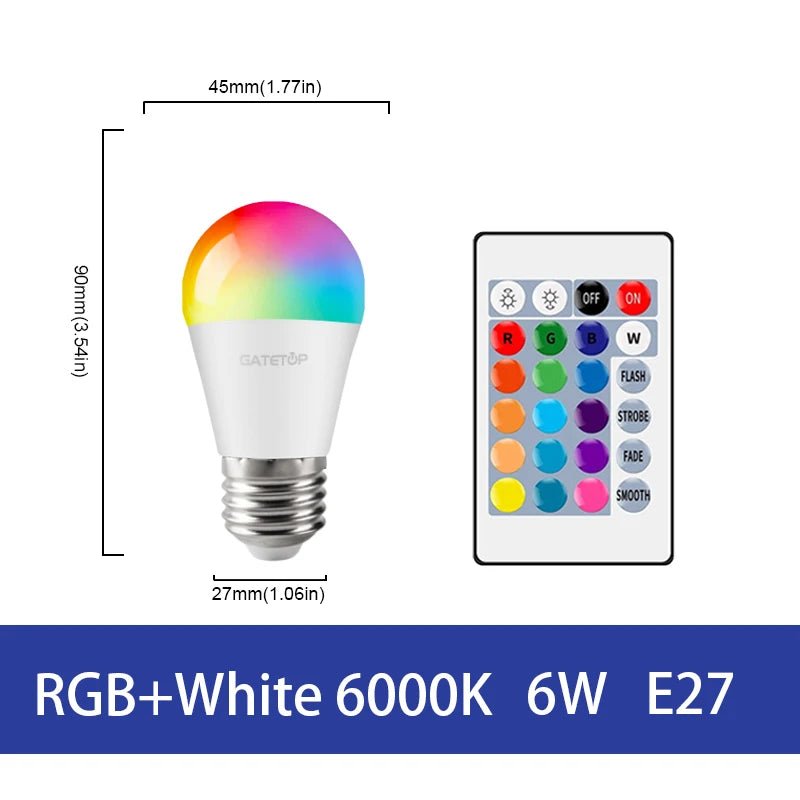 Smart-Dwelling - RGB+W/WW LED Bulb with Remote Controller