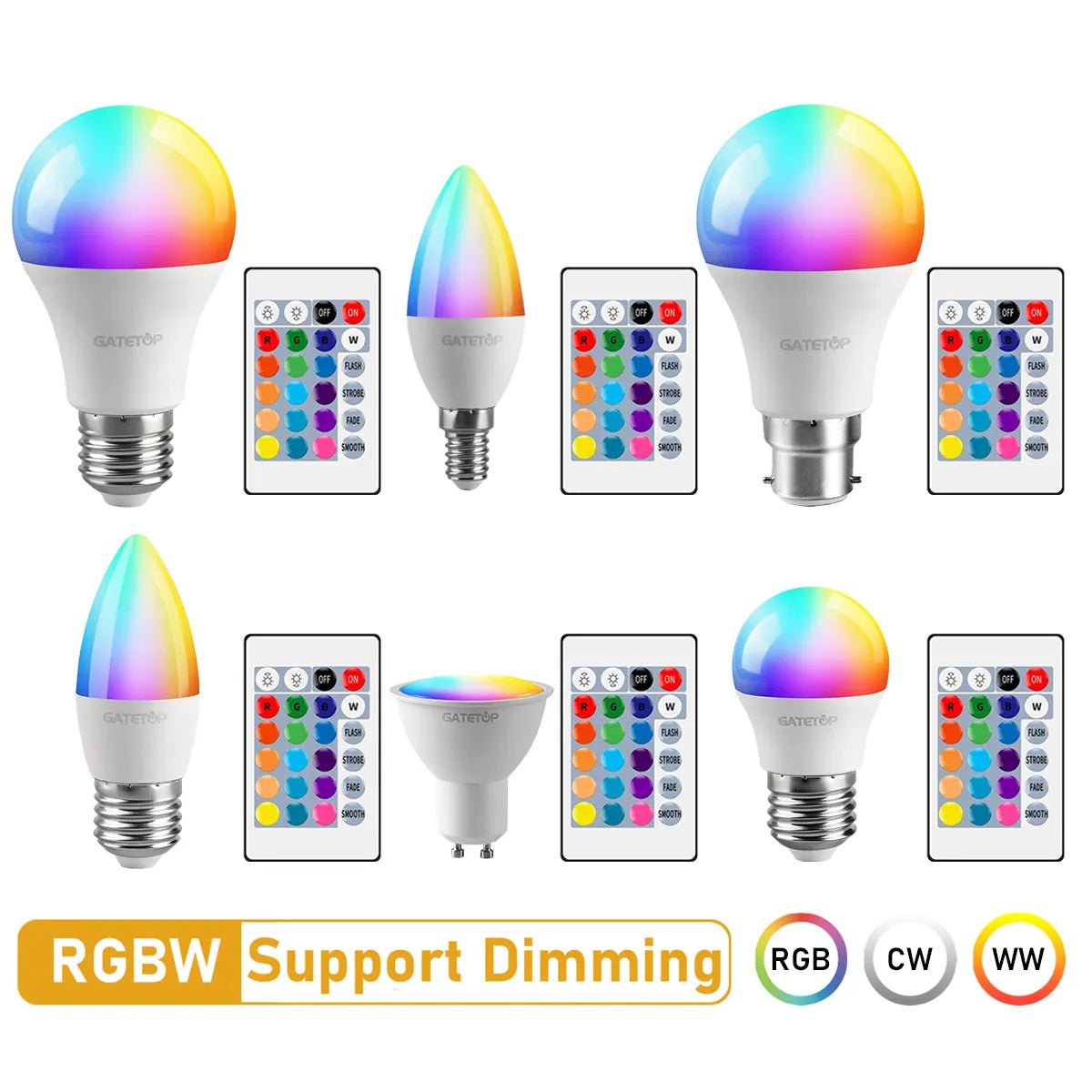 Smart-Dwelling - RGB+W/WW LED Bulb with Remote Controller