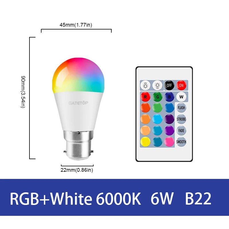 Smart-Dwelling - RGB+W/WW LED Bulb with Remote Controller