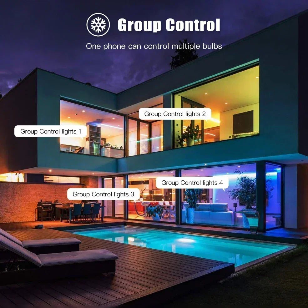 Smart-Dwelling - Tuya WiFi Zigbee Bluetooth GU10 Smart LED Bulbs RGBCCT 5W Dimmable, Smart Life App, Music Sync, Works with Alexa/Google