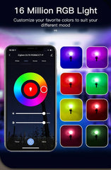 Smart-Dwelling - Tuya WiFi Zigbee Bluetooth GU10 Smart LED Bulbs RGBCCT 5W Dimmable, Smart Life App, Music Sync, Works with Alexa/Google