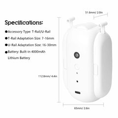 Smart-Dwelling - Tuya Curtain Motor for Roman & U Track - Bluetooth Smart Electric Curtain Robot with App, Voice Control Compatible (Alexa/Google Home) via Gateway (NOT Included), and Automatic Open Feature
