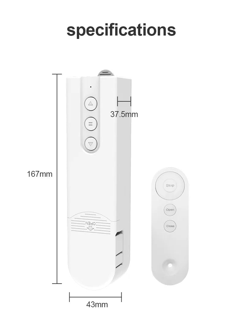 Smart-Dwelling - Tuya Smart Blind Motor: WiFi Automatic Electric Roller Shutter Shadows with App/Voice/Remote Controls