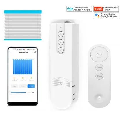Smart-Dwelling - Tuya Smart Blind Motor: WiFi Automatic Electric Roller Shutter Shadows with App/Voice/Remote Controls