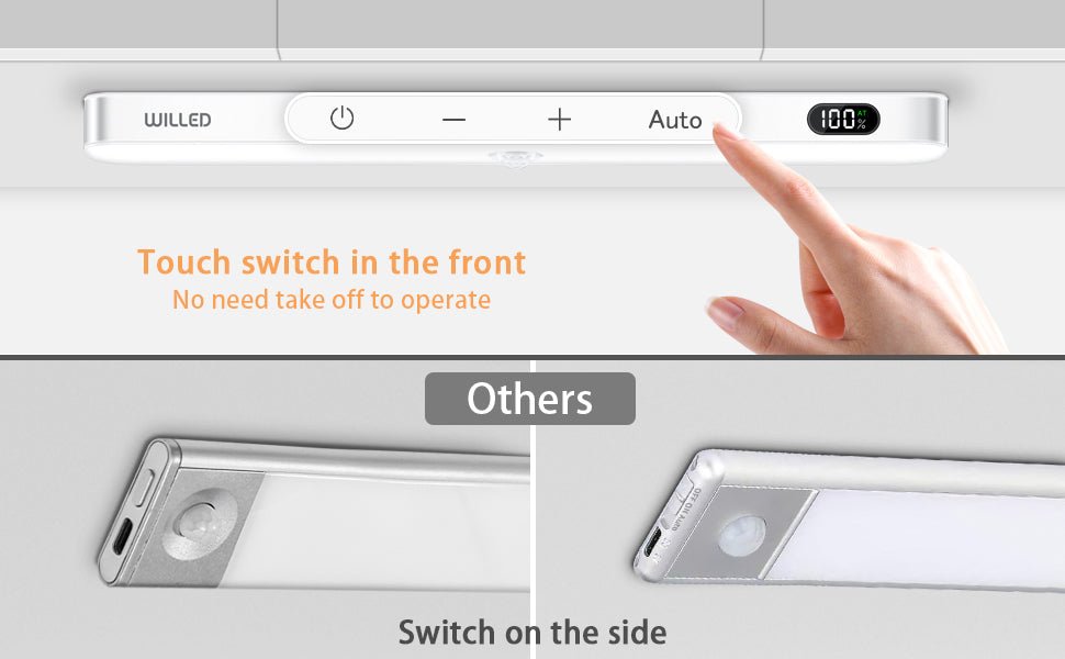 Smart-Dwelling - Warm Light Motion Sensor Cabinet Light: Battery-Powered, 60 LED, Touch Light Bar, Wireless, Rechargeable (White) 🔖 SALE! 2 for £25!