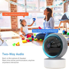Smart-Dwelling - Tuya 1080P WiFi IP Camera Baby Monitor - 360° PTZ, Motion Detection, 2-Way Audio, Night Vision