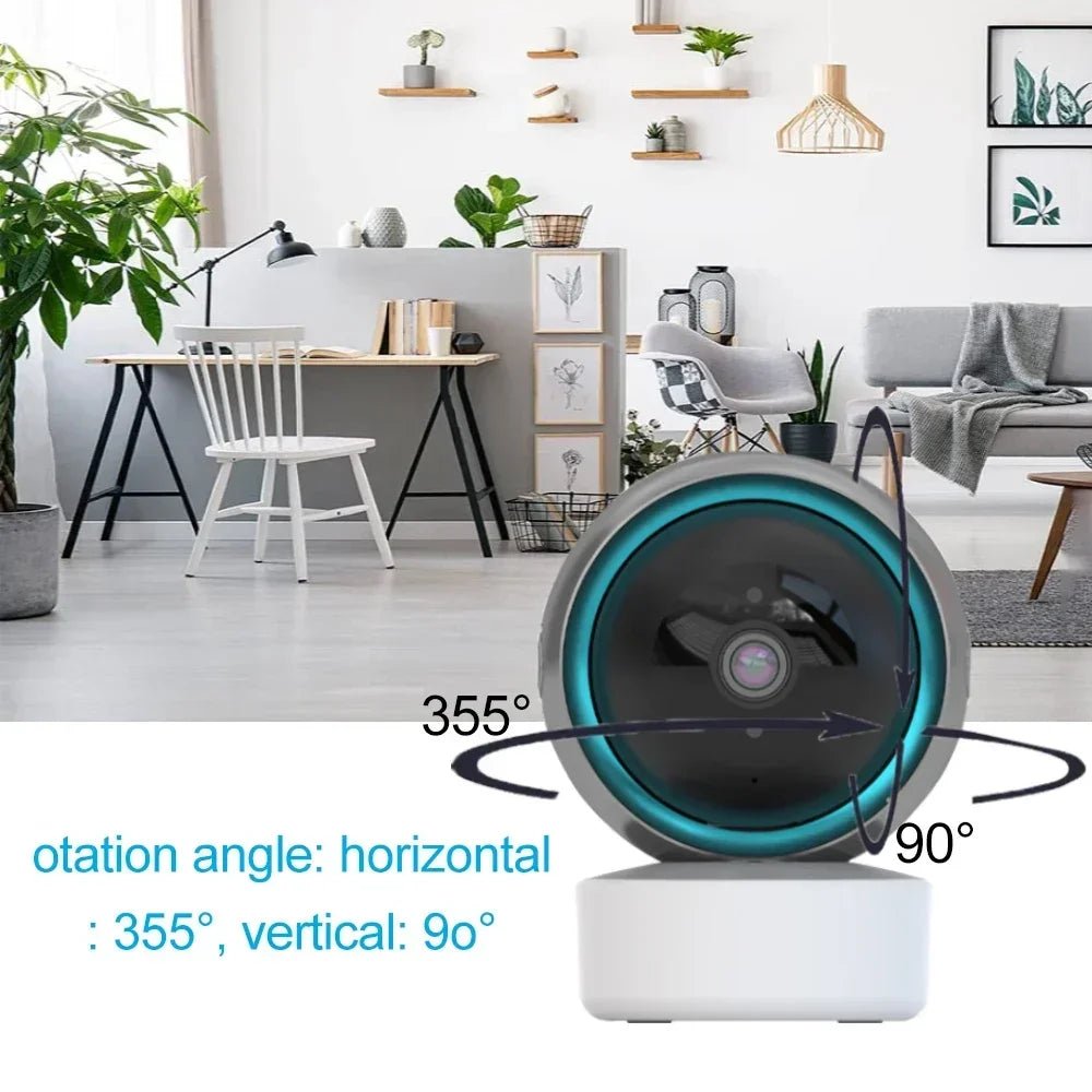Smart-Dwelling - Tuya 1080P WiFi IP Camera Baby Monitor - 360° PTZ, Motion Detection, 2-Way Audio, Night Vision